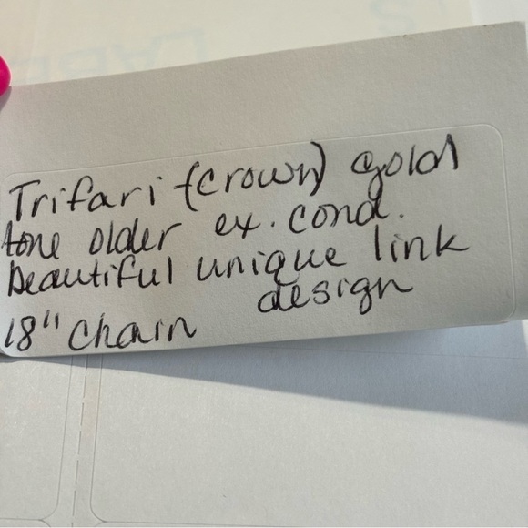 Jewels by Trifari crown Trifari gold tone vintage necklace - Picture 2 of 5